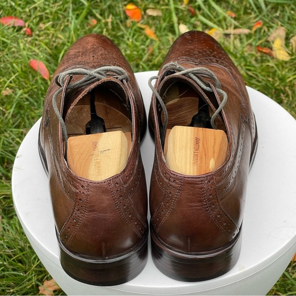 Donald J Pliner Shoes Mens 10 Brown Leather Wingtip Dress Oxfords Lace Up main image 3